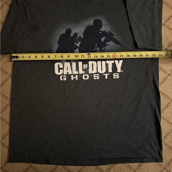 Vintage Call of Duty Ghosts logo Dark Gray short sleeved T-shirt  XL - Picture 6 of 7